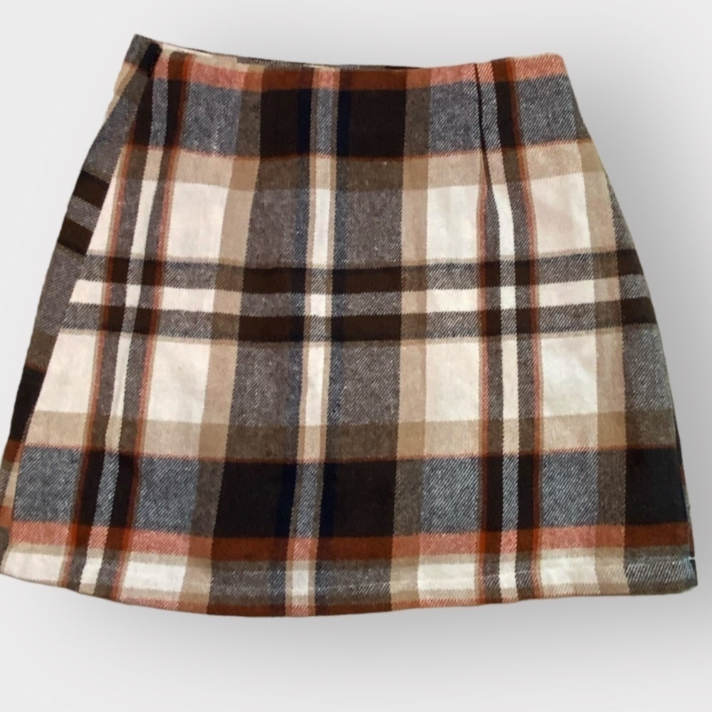 Plaid split hem skirt - Picture 2 of 4